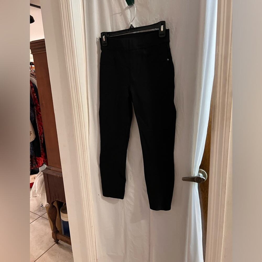 Spanx black the perfect pant slim straight ankle length ponte knit pull on sz ps